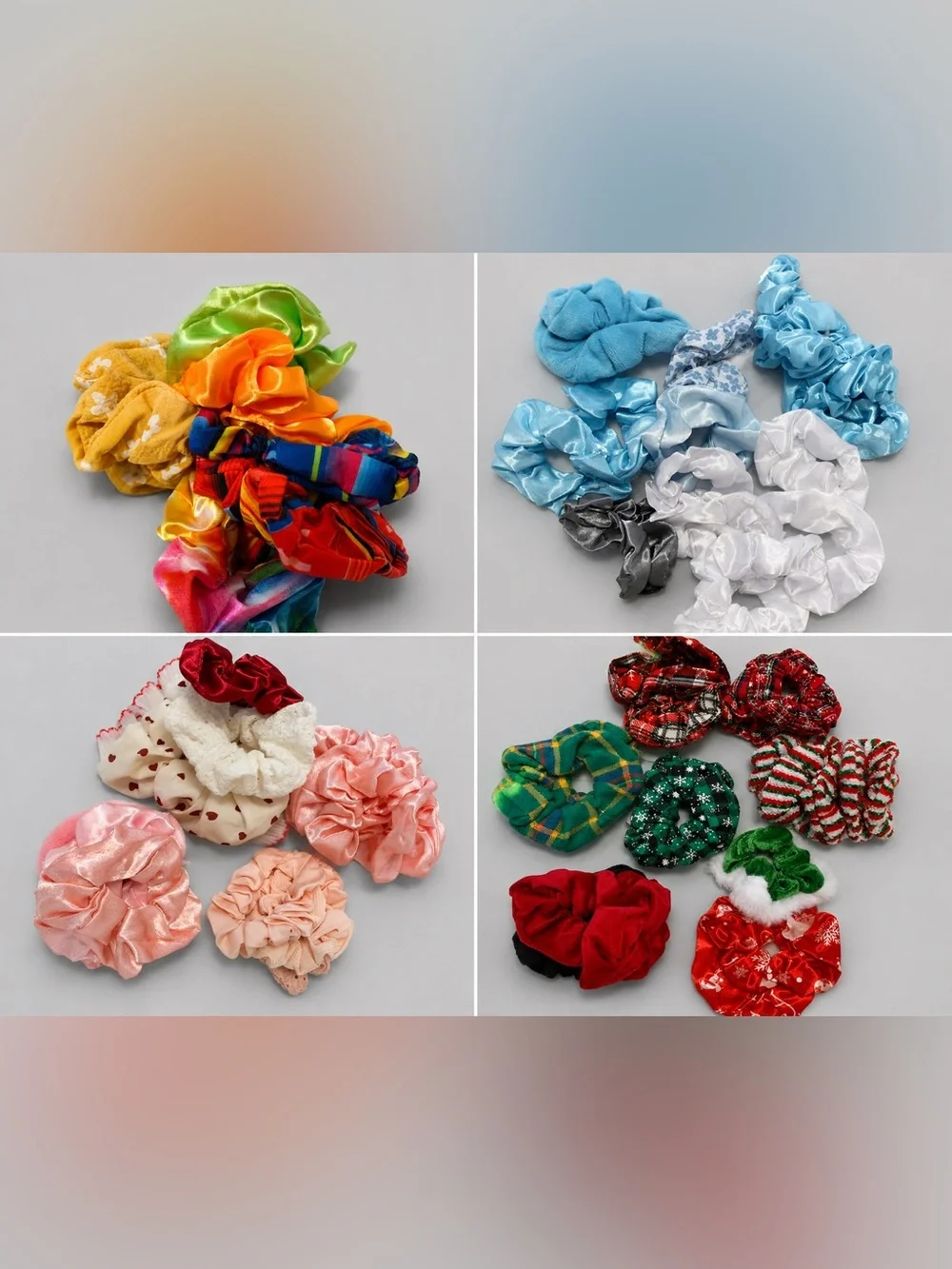 Over 50 Assorted Color Hair Scrunchie Set - Multi-Color